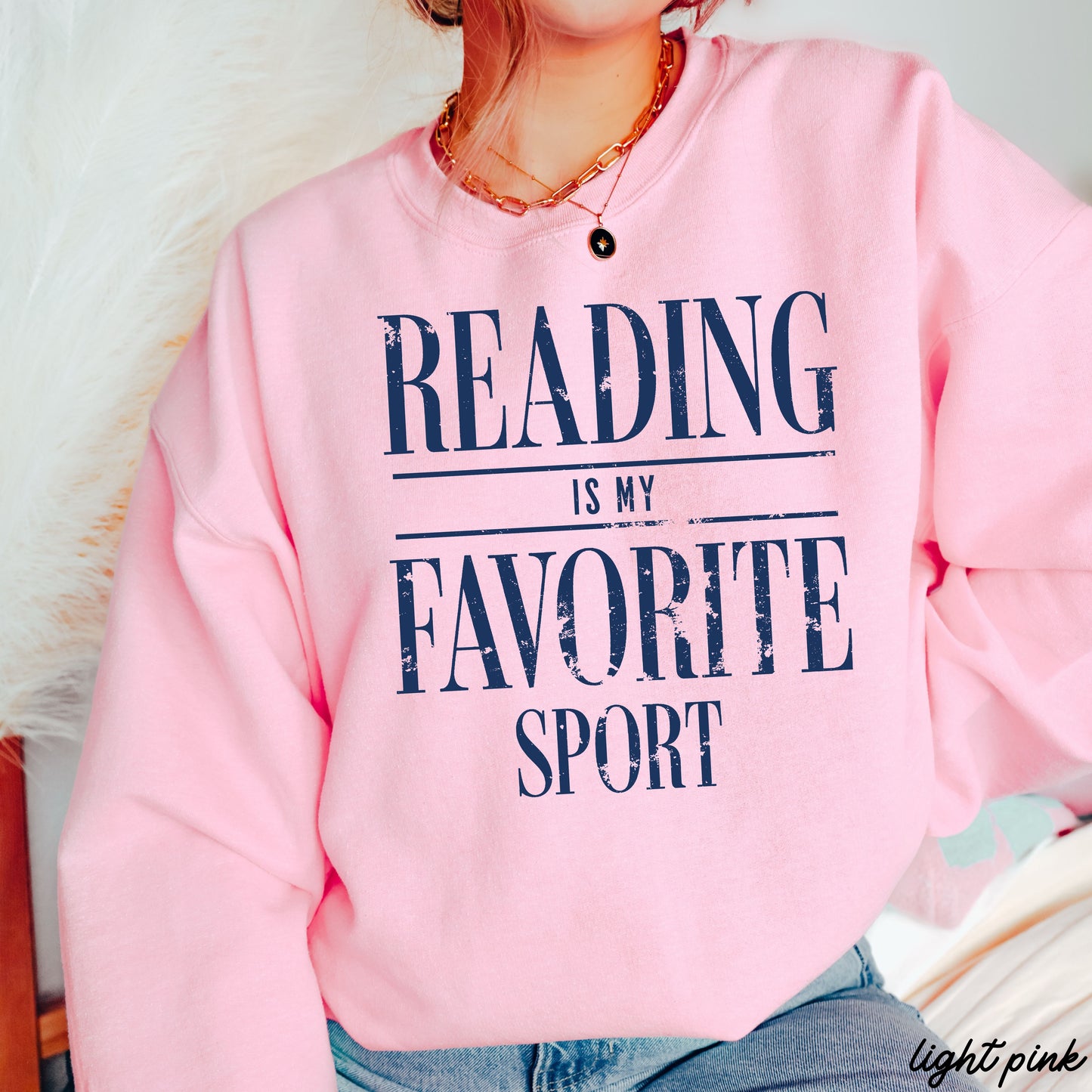 Reading Is My Favorite Sport Teacher Sweatshirt *10 Colors (S-3X)