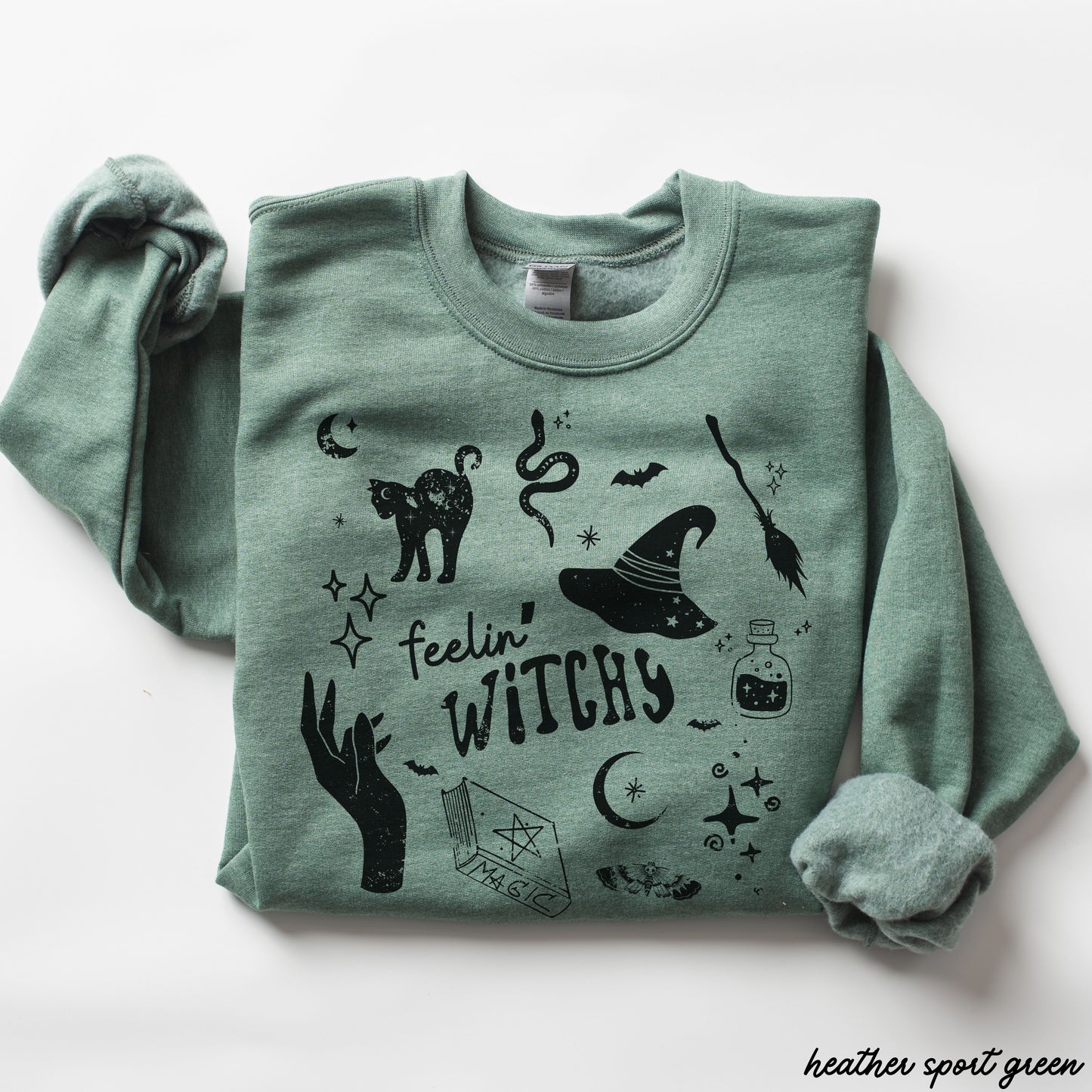 Feelin' Witchy Collage Sweatshirt *8 Colors (S-3X)