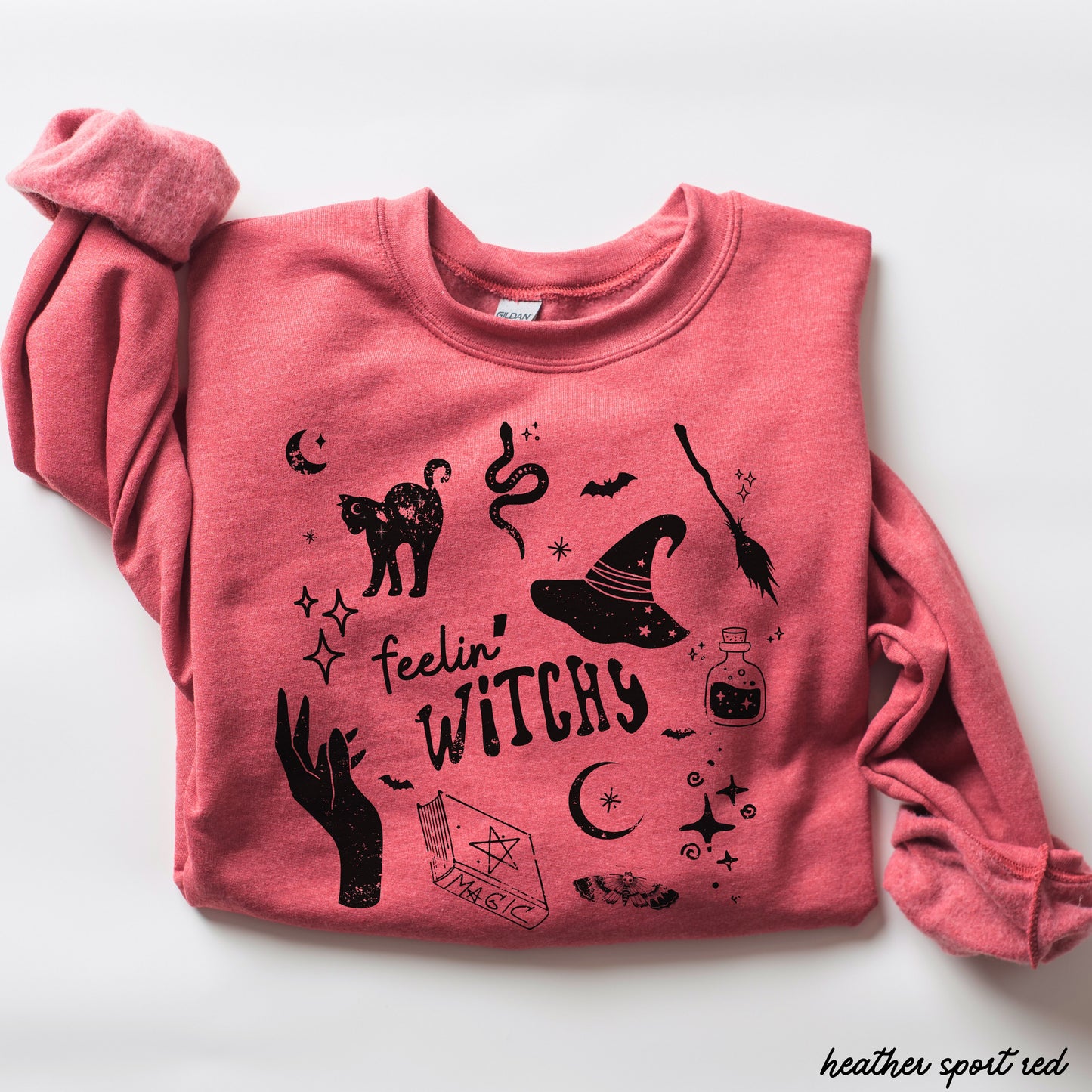 Feelin' Witchy Collage Sweatshirt *8 Colors (S-3X)