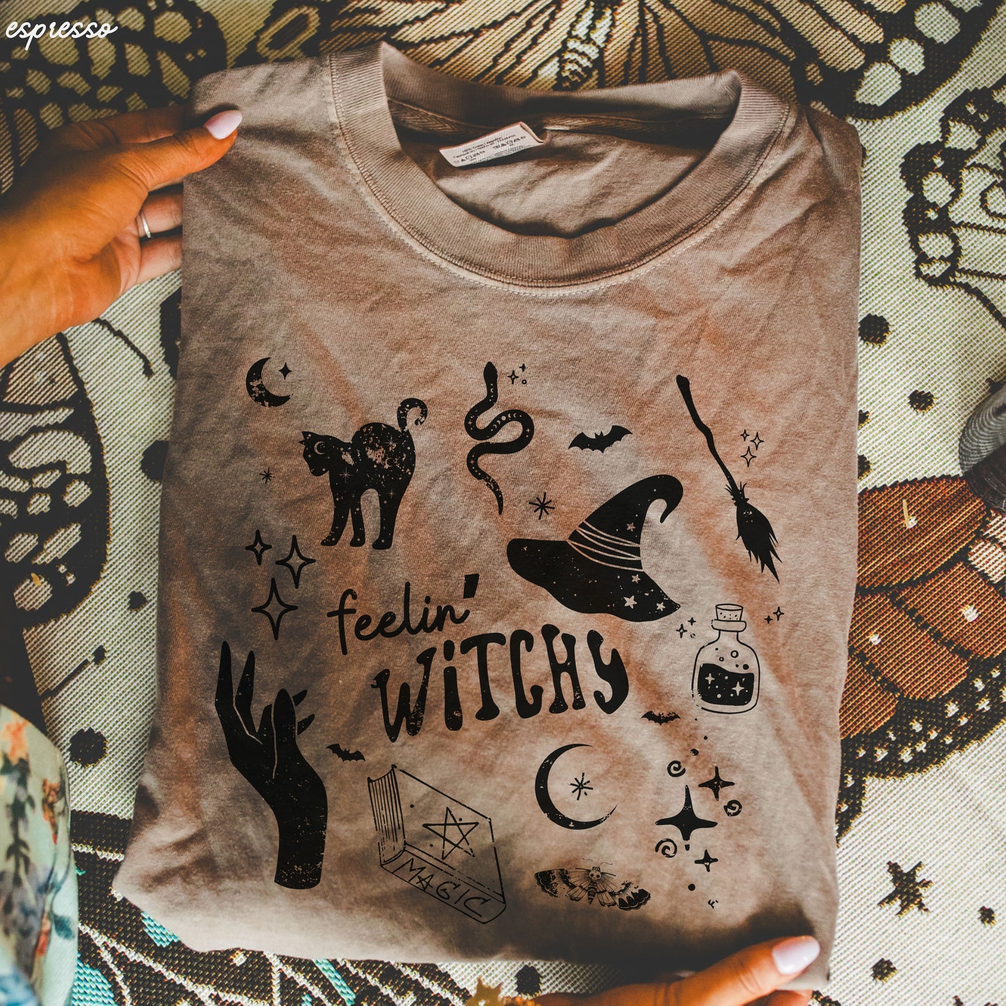 Feelin' Witchy Collage Tee *13 Colors (S-3X)