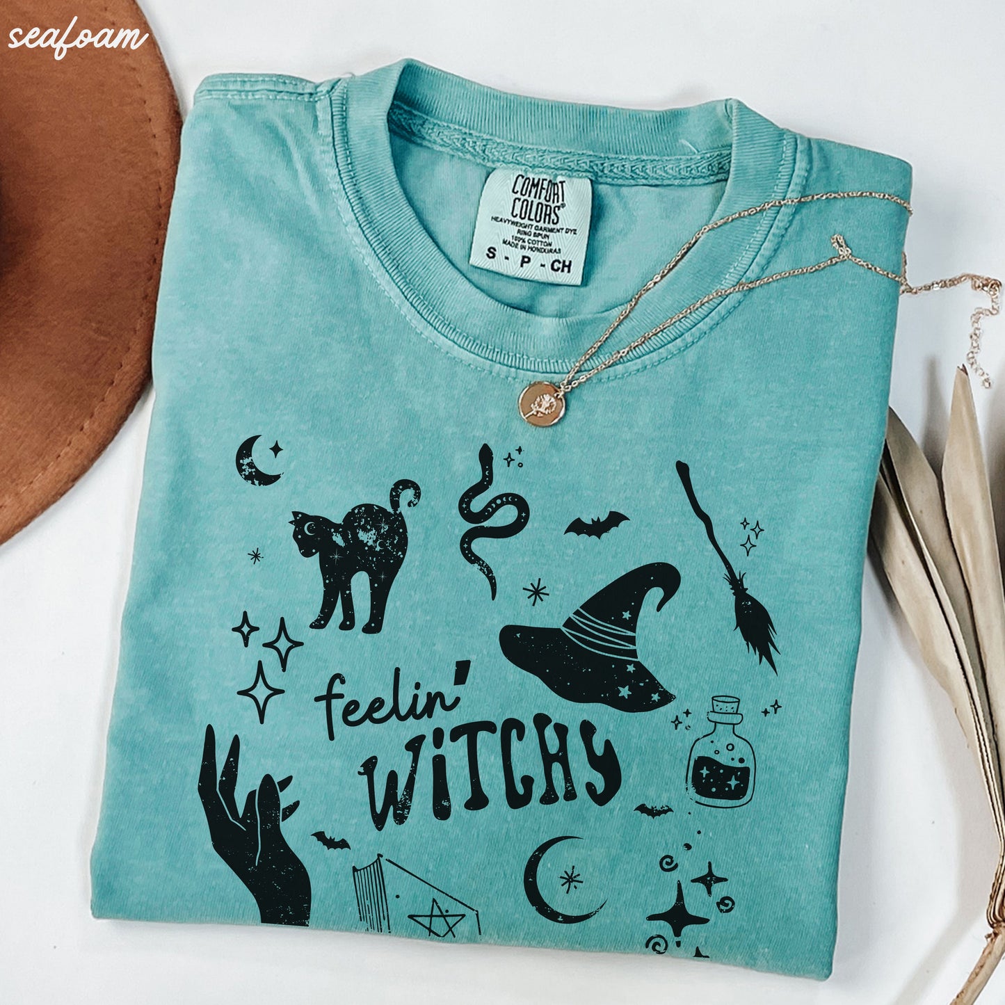 Feelin' Witchy Collage Tee *13 Colors (S-3X)