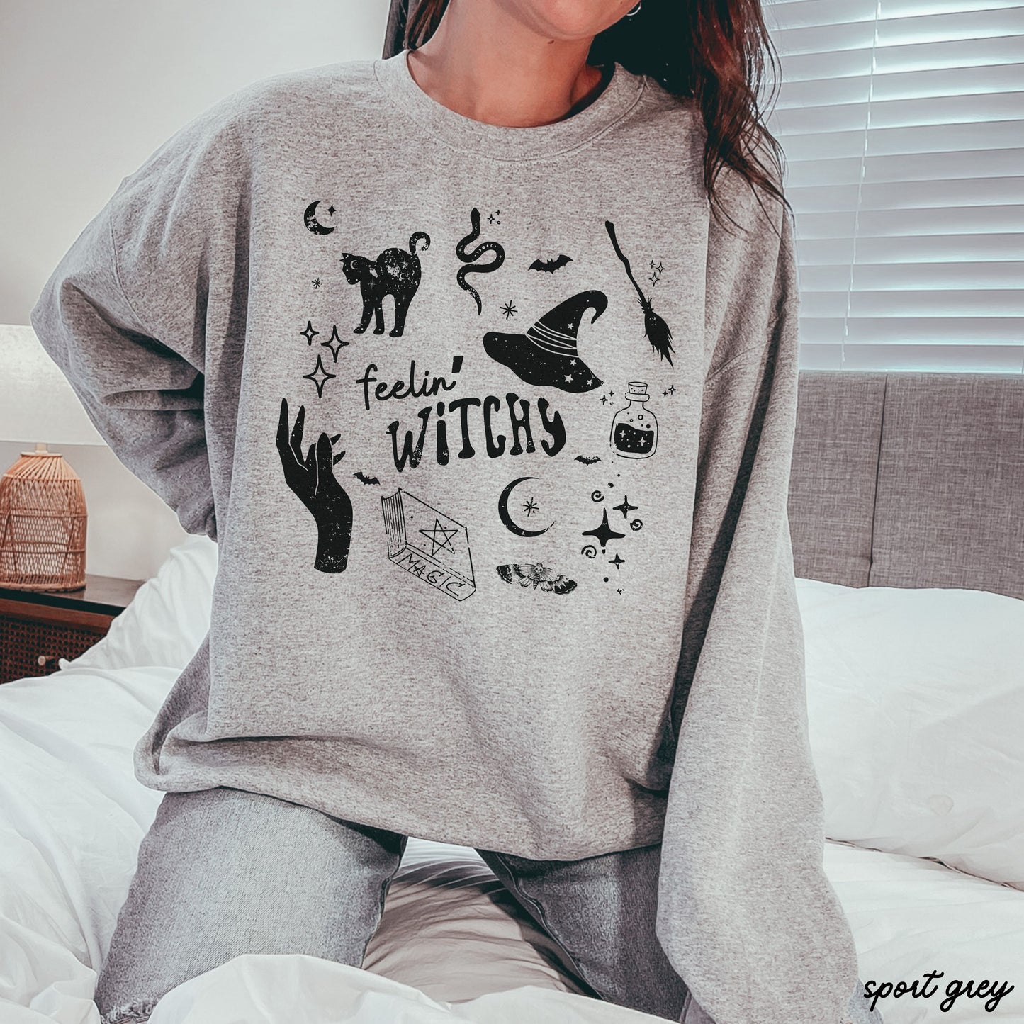 Feelin' Witchy Collage Sweatshirt *8 Colors (S-3X)