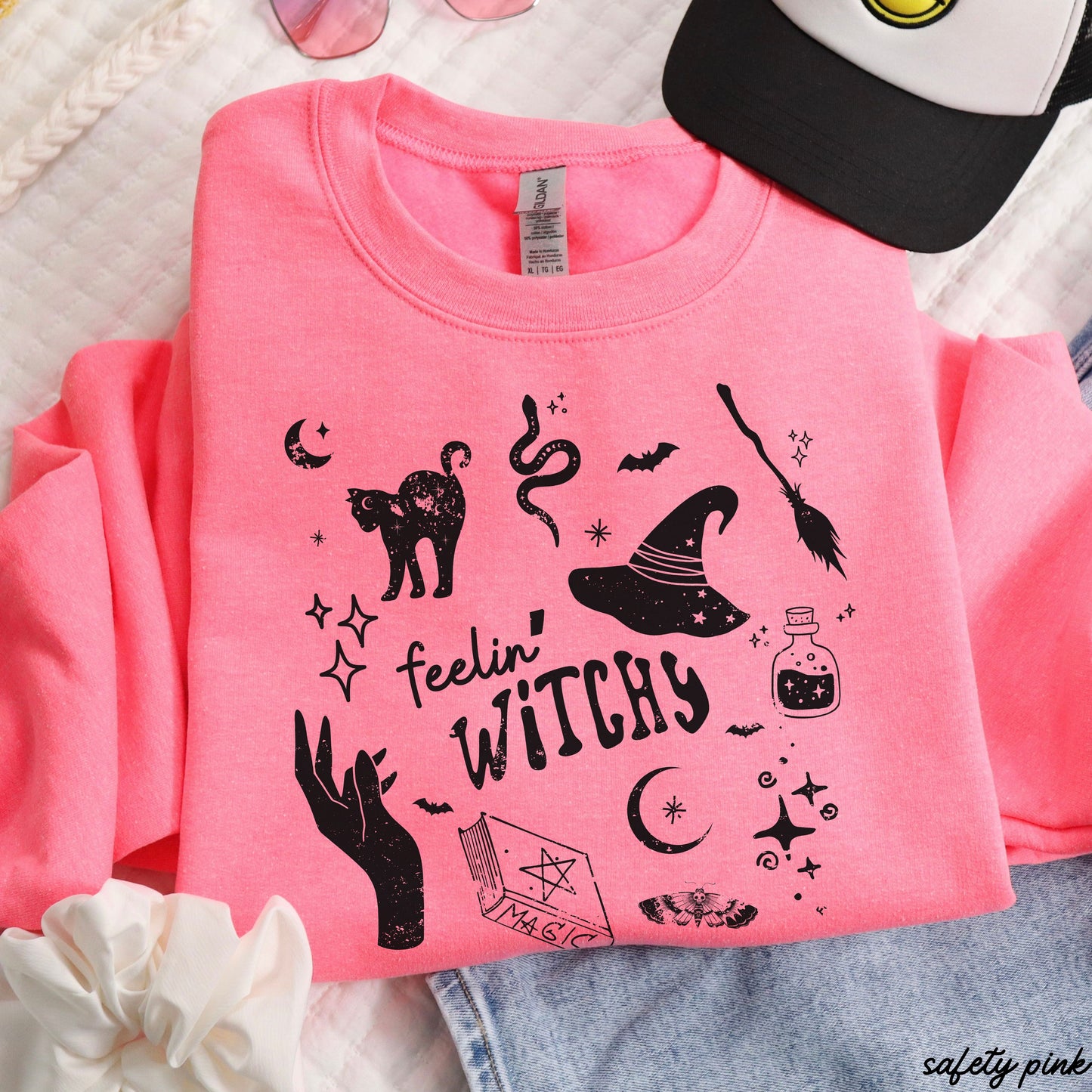 Feelin' Witchy Collage Sweatshirt *8 Colors (S-3X)