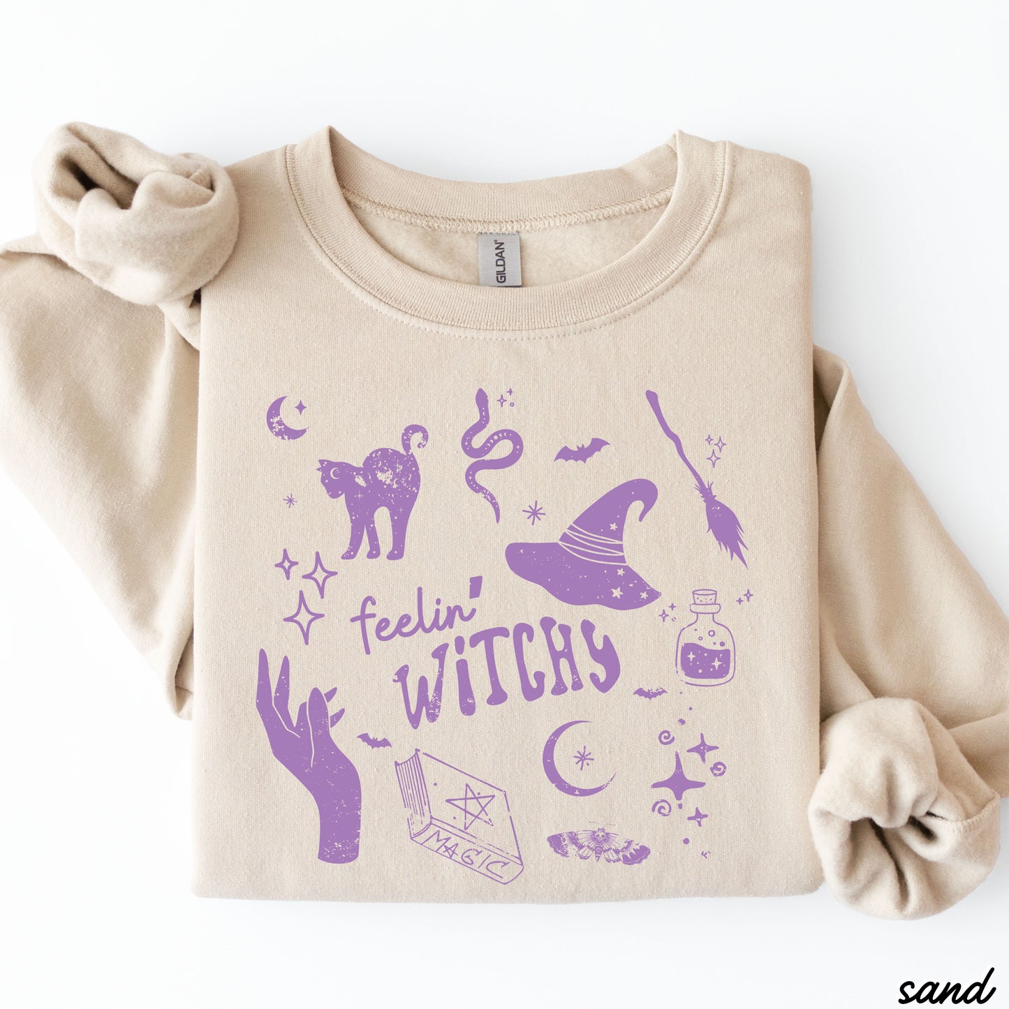 Feelin' Witchy Collage Sweatshirt *8 Colors (S-3X)