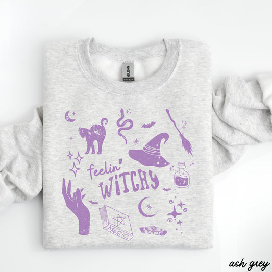 Feelin' Witchy Collage Sweatshirt *8 Colors (S-3X)