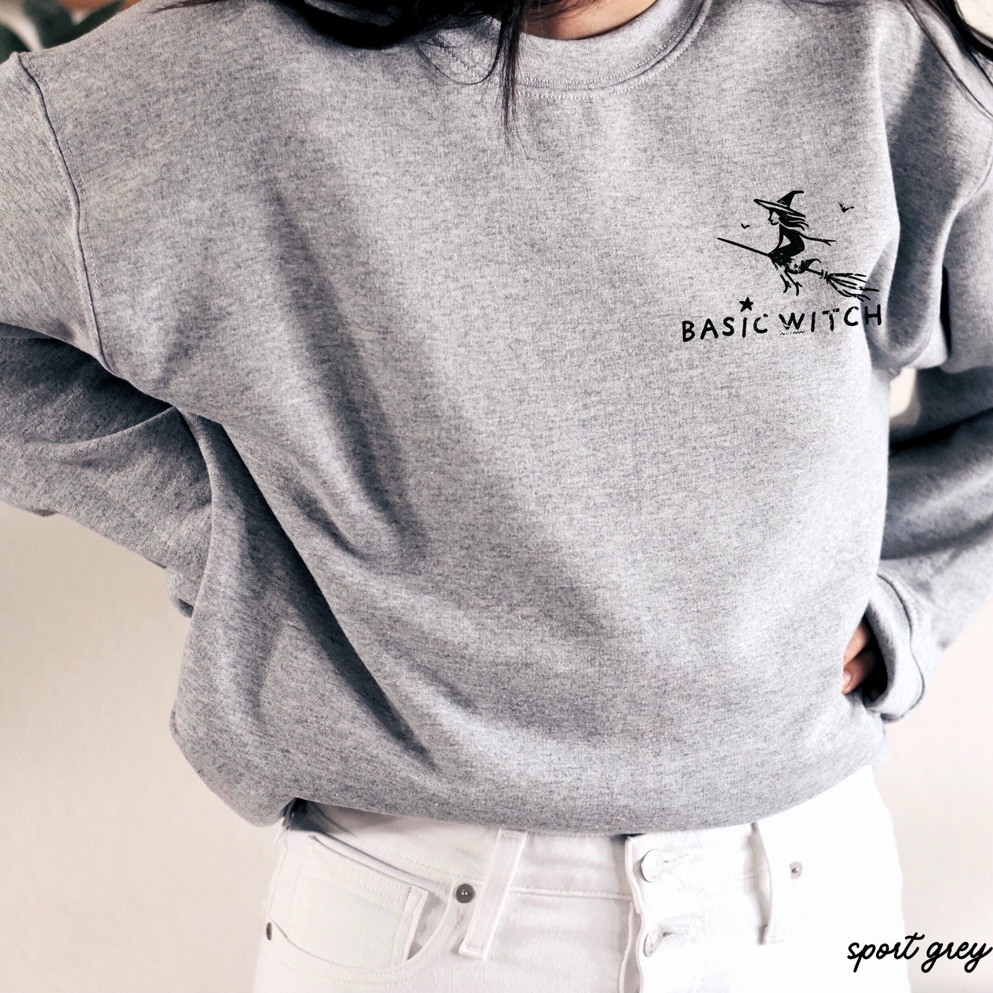 Pocket Basic Witch Sweatshirt *8 Colors (S-3X)