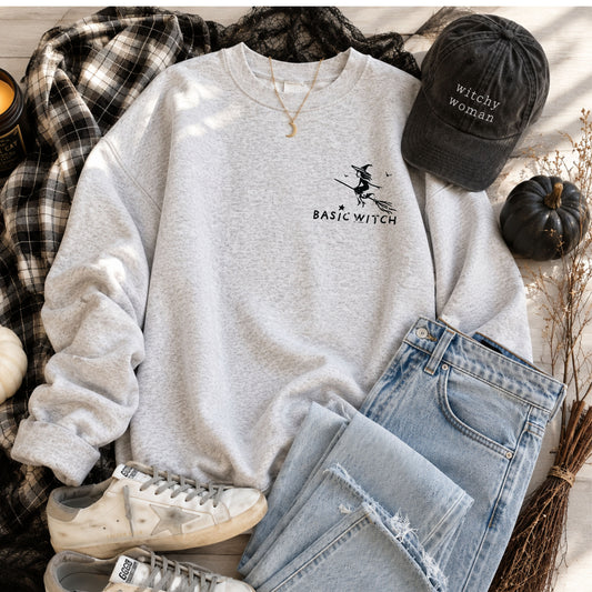Pocket Basic Witch Sweatshirt *8 Colors (S-3X)