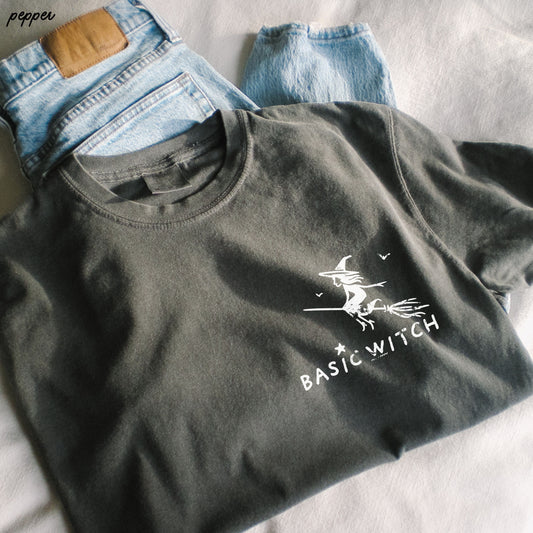 Pocket Basic Witch Tee *15 Colors (S-3X)