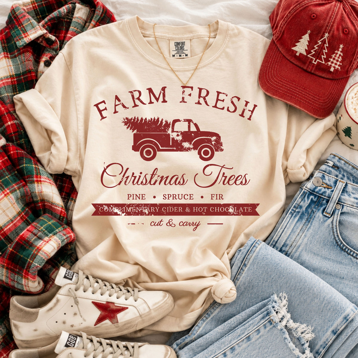 Farm Fresh Christmas Trees Tee *10 Colors (S-3X)