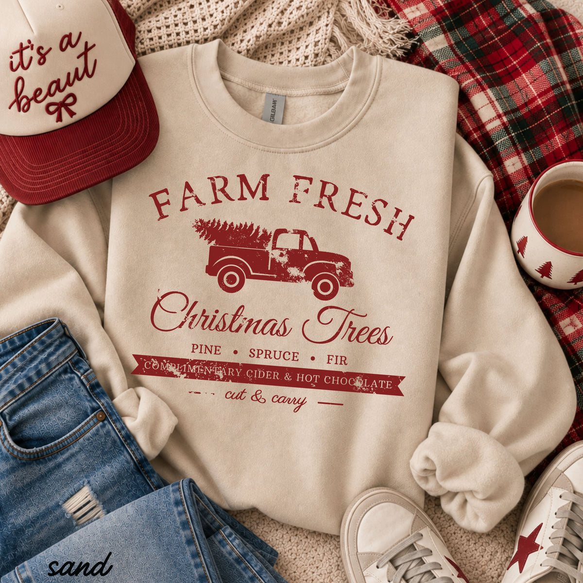 Farm Fresh Christmas Trees Sweatshirt *8 Colors (S-3X)