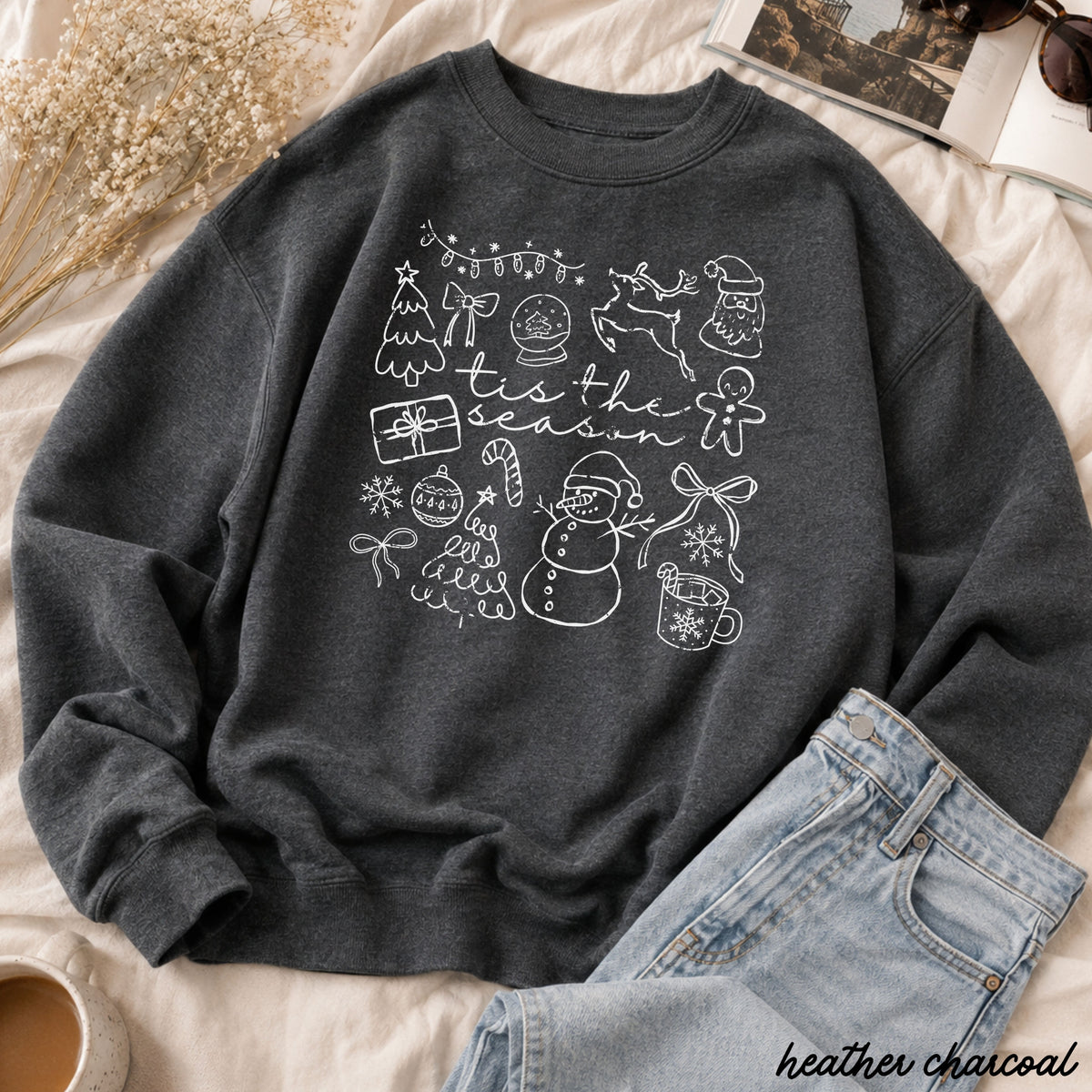 Tis The Season Doodle Sweatshirt *7 Colors (S-3X)