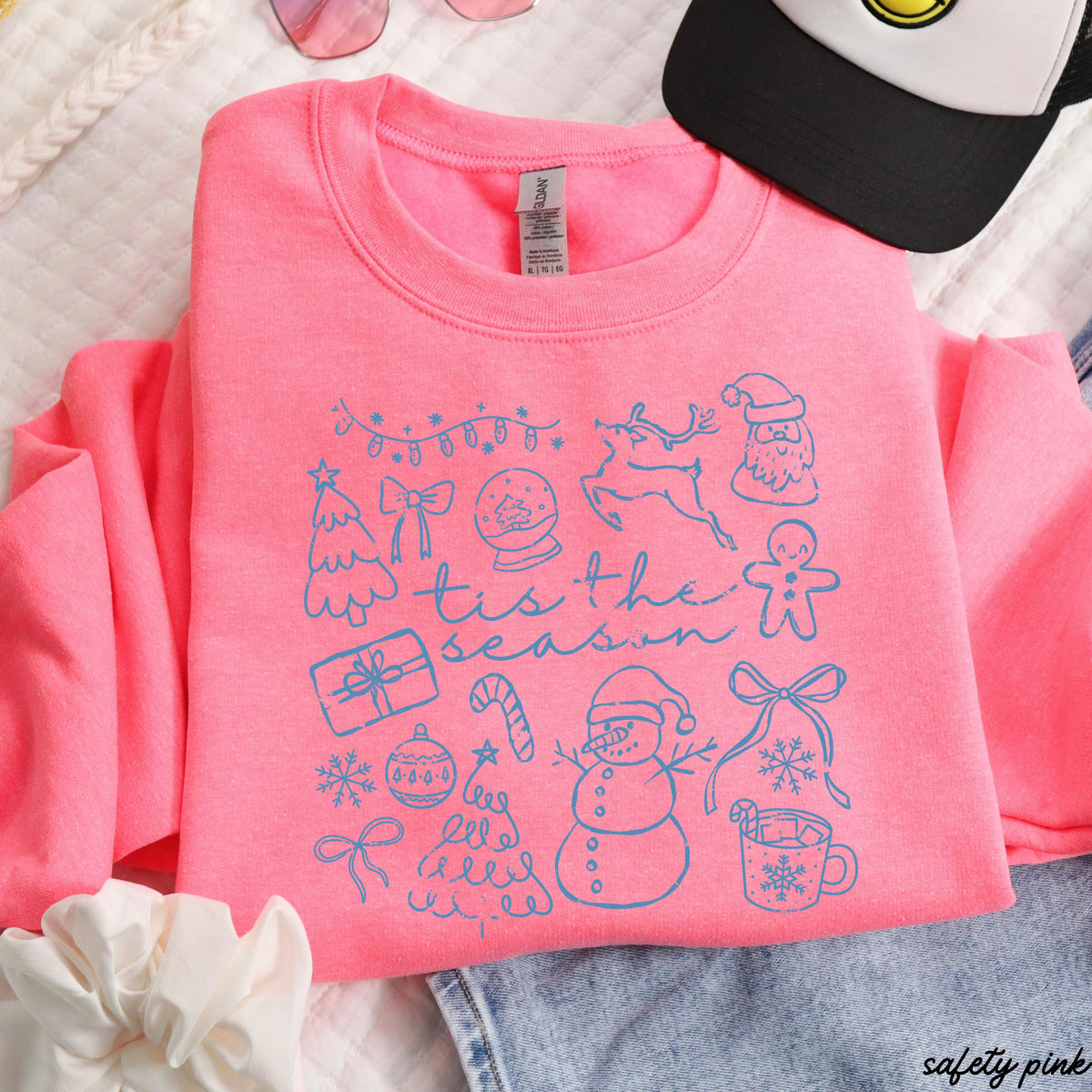 Tis The Season Doodle Sweatshirt *7 Colors (S-3X)
