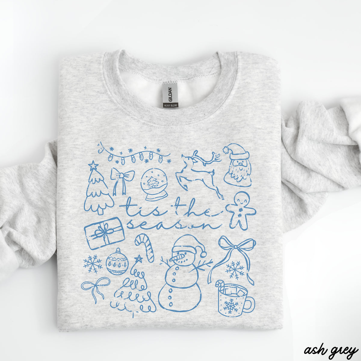 Tis The Season Doodle Sweatshirt *7 Colors (S-3X)