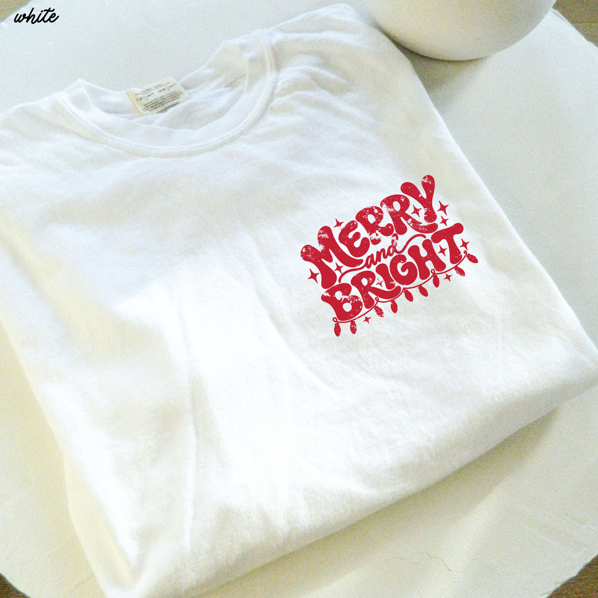 Pocket Merry & Bright Tee *9 Colors (S-3X)