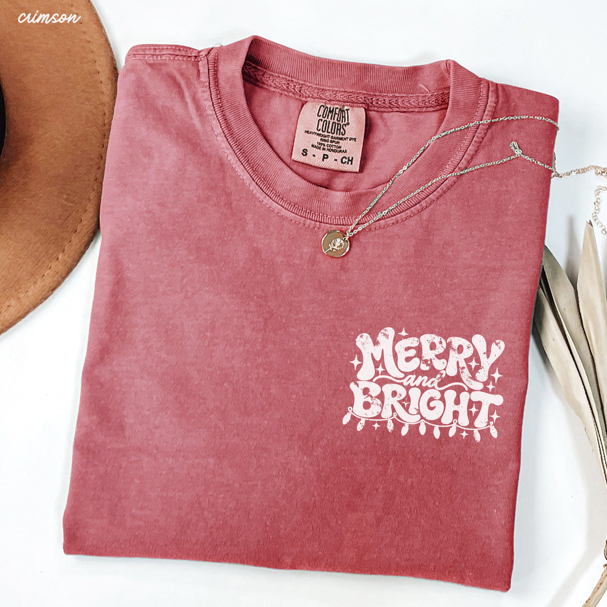 Pocket Merry & Bright Tee *9 Colors (S-3X)