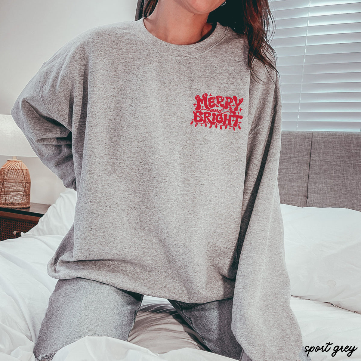 Pocket Merry & Bright Sweatshirt *8 Colors (S-3X)