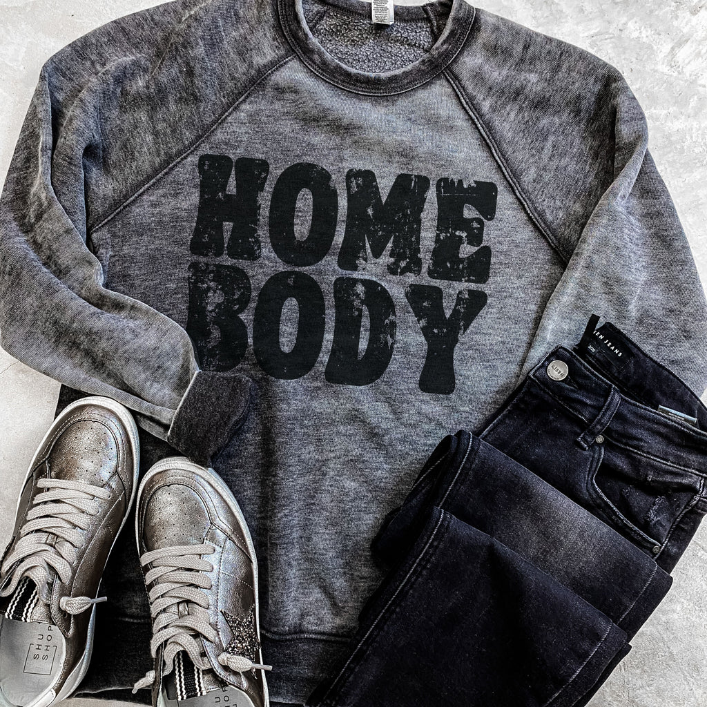 PRE-ORDER: Homebody Sweatshirt *Acid Wash (S-2X)