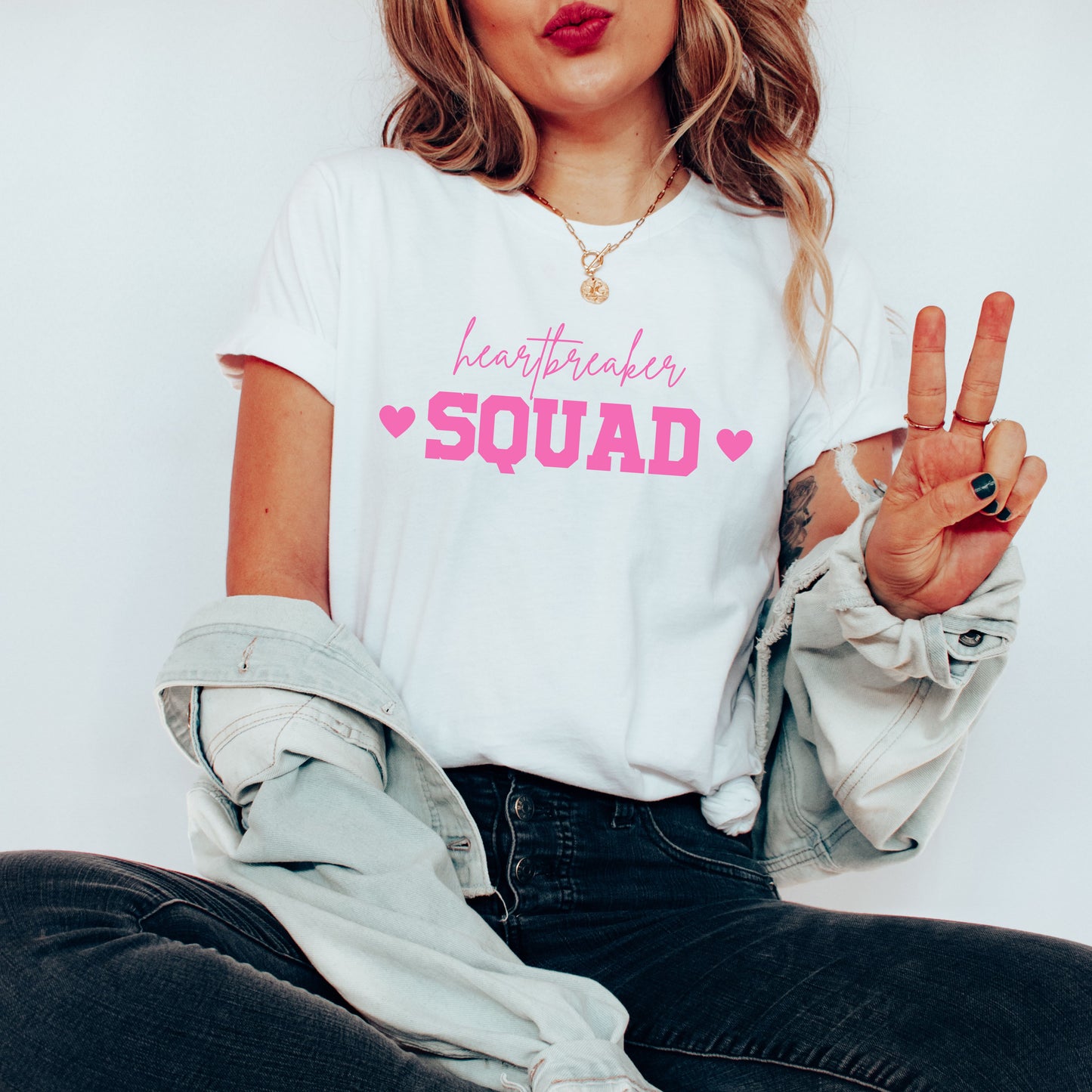 *Heartbreaker Squad Tee *WHITE (S-3X)