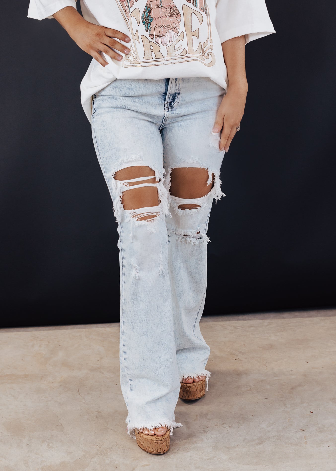 SIZE 3X: Risen PANGA Flare Jeans (1-15 & 1x-3x) *LIGHT WASH