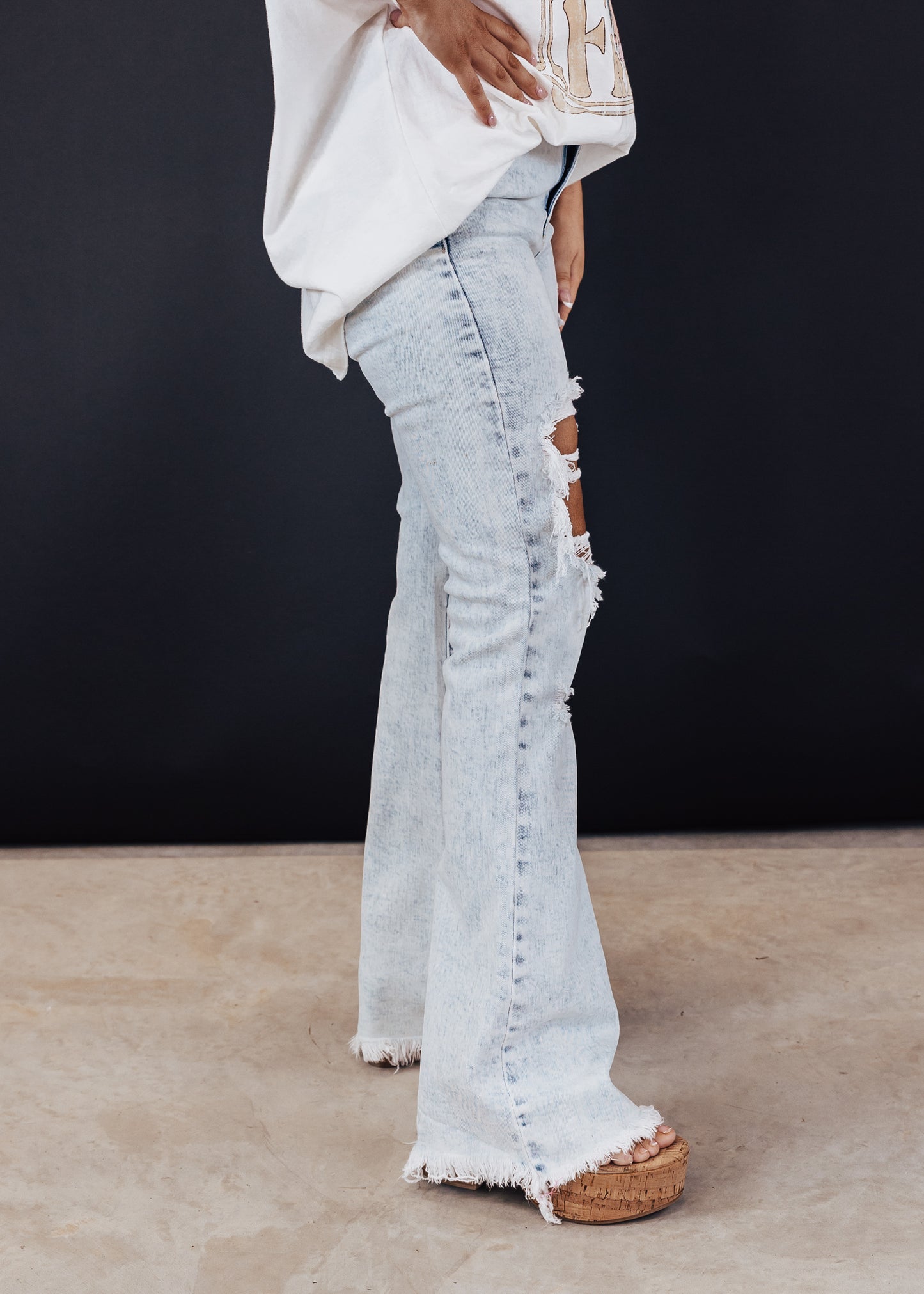 SIZE 3X: Risen PANGA Flare Jeans (1-15 & 1x-3x) *LIGHT WASH