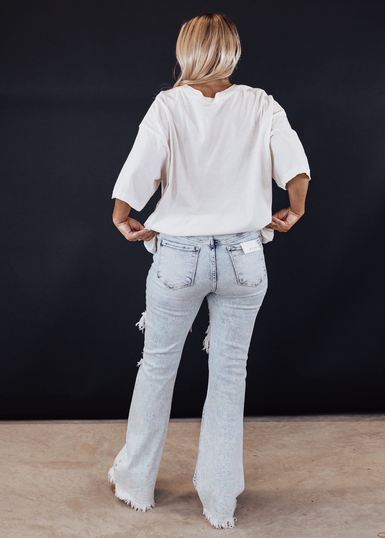 SIZE 3X: Risen PANGA Flare Jeans (1-15 & 1x-3x) *LIGHT WASH