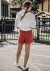 Remi Linen Shorts *RUST