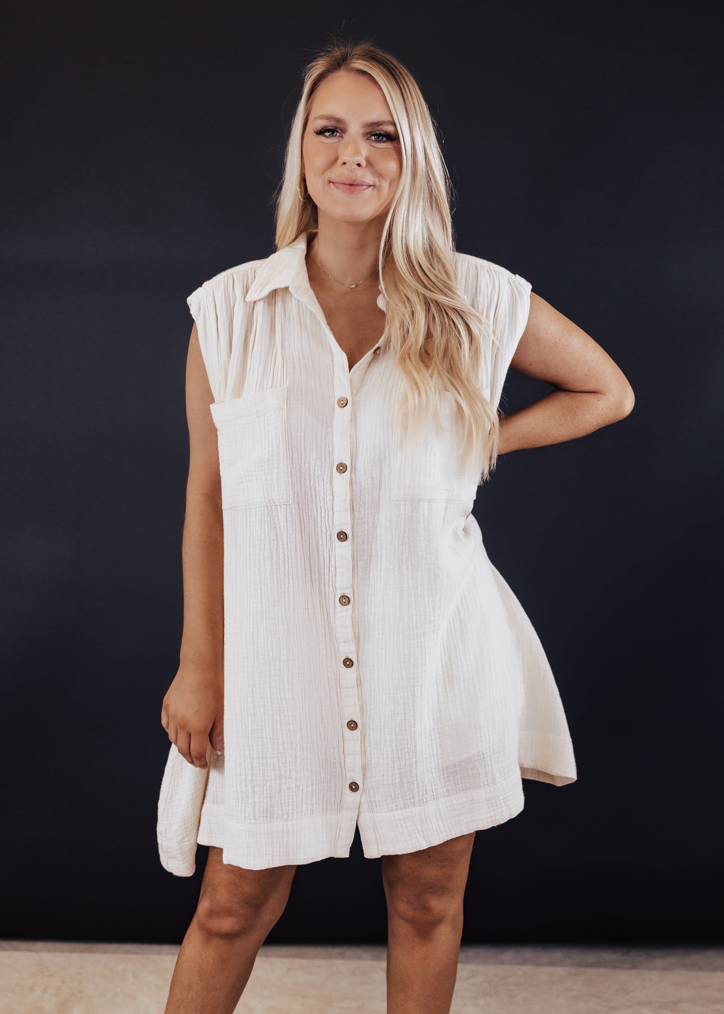 Button Down Flowy Tank Dress *CREAM Chloe Vs Tank The Boutique Button Down Flowy Tank Dress *CREAM Chloe Vs Tank The Boutique