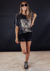 #14 Relaxed World Tour Top (S-3X) *MINERAL WASH BLACK