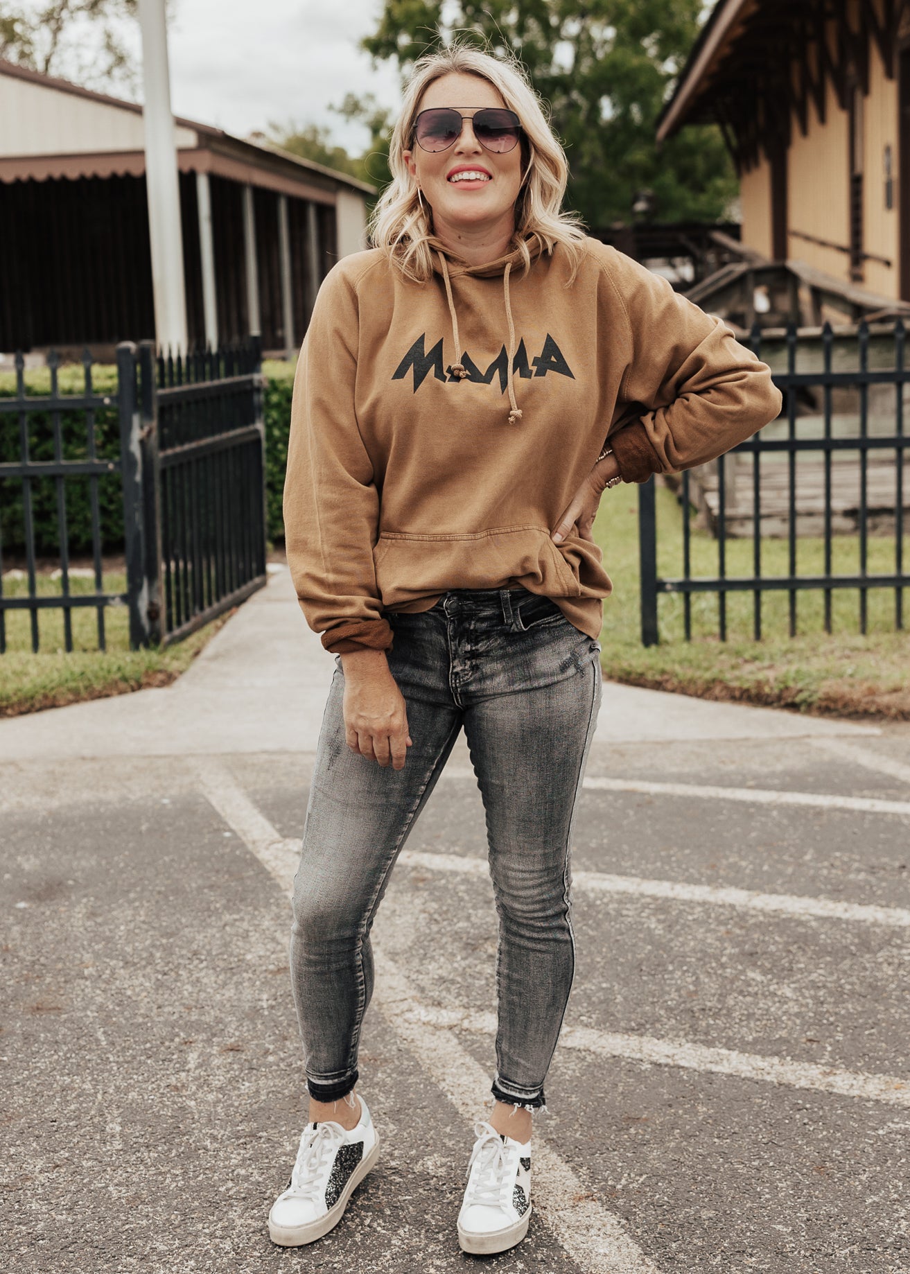 PRE-ORDER: Mama Vintage Raglan Hoodie *Camel (S-3X)