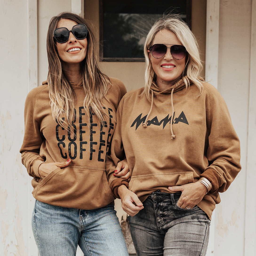 PRE-ORDER: Mama Vintage Raglan Hoodie *Camel (S-3X)