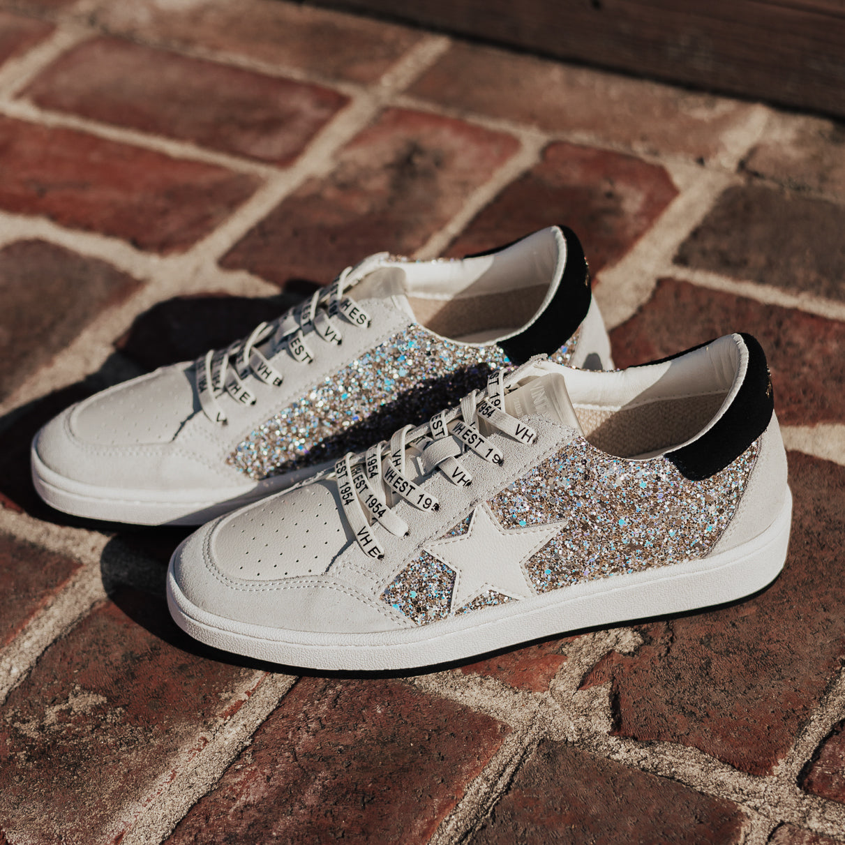 SIZE 5.5: Vintage Havana KRISTEN Shoe (6-11) *GREY/GLITTER MULTI