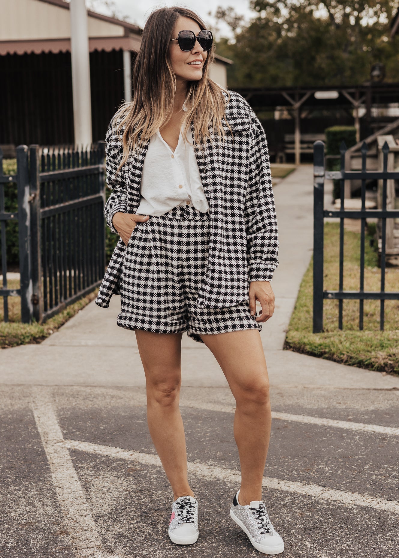 Gingham Jacket (S-XL & 1X-3X) *BLACK