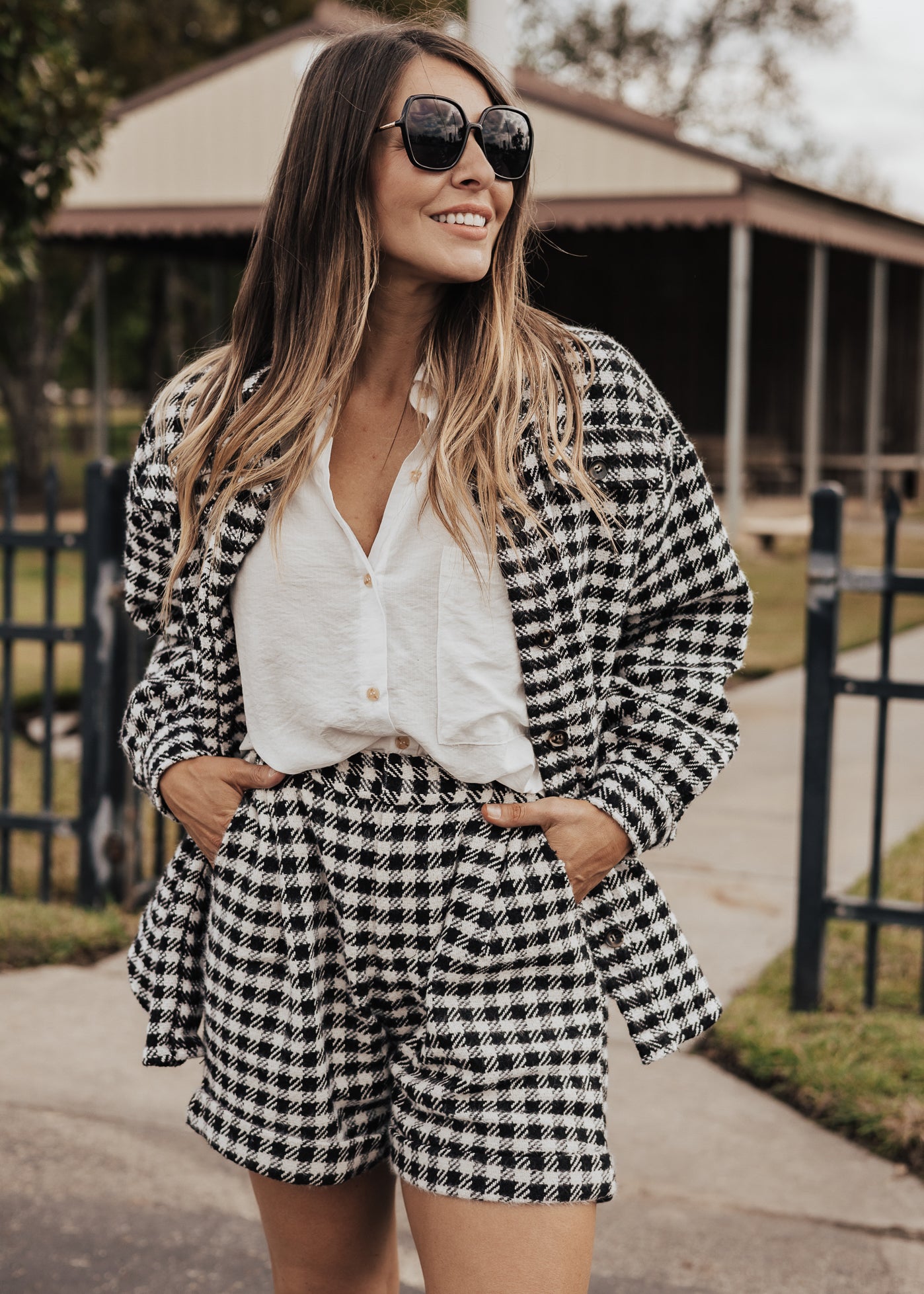 Gingham Jacket (S-XL & 1X-3X) *BLACK
