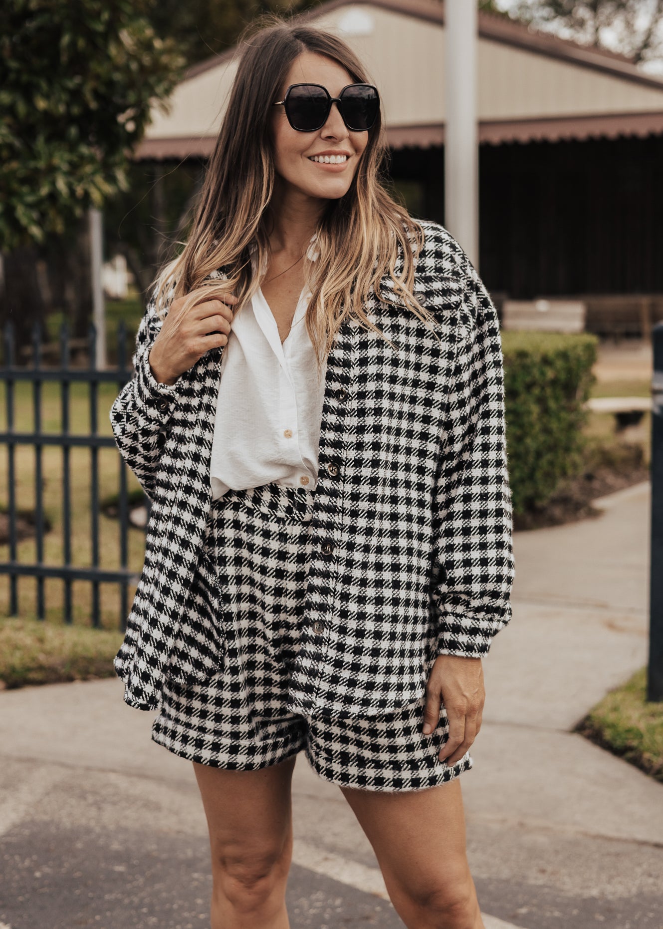 Gingham Jacket (S-XL & 1X-3X) *BLACK