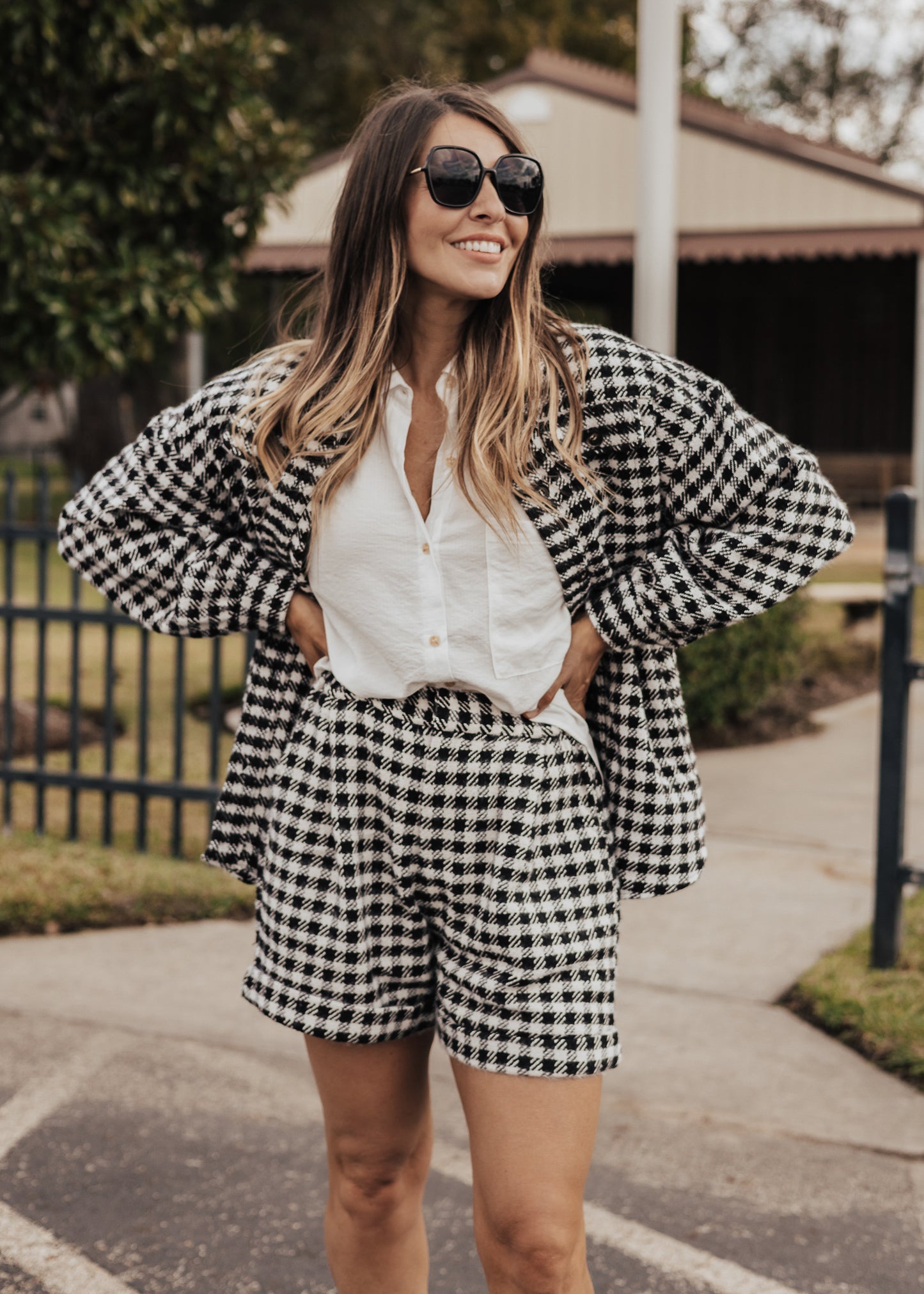 Gingham Jacket (S-XL & 1X-3X) *BLACK