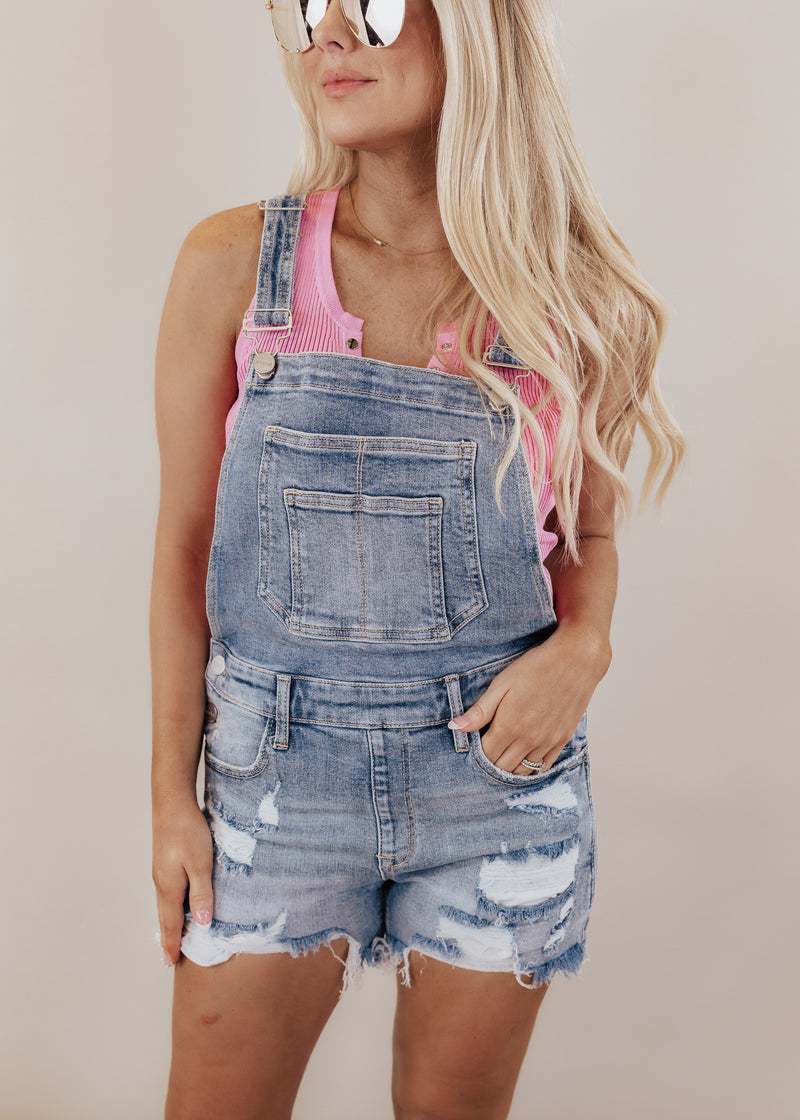 Risen Fitted Overalls (S-XL) *MEDIUM WASH