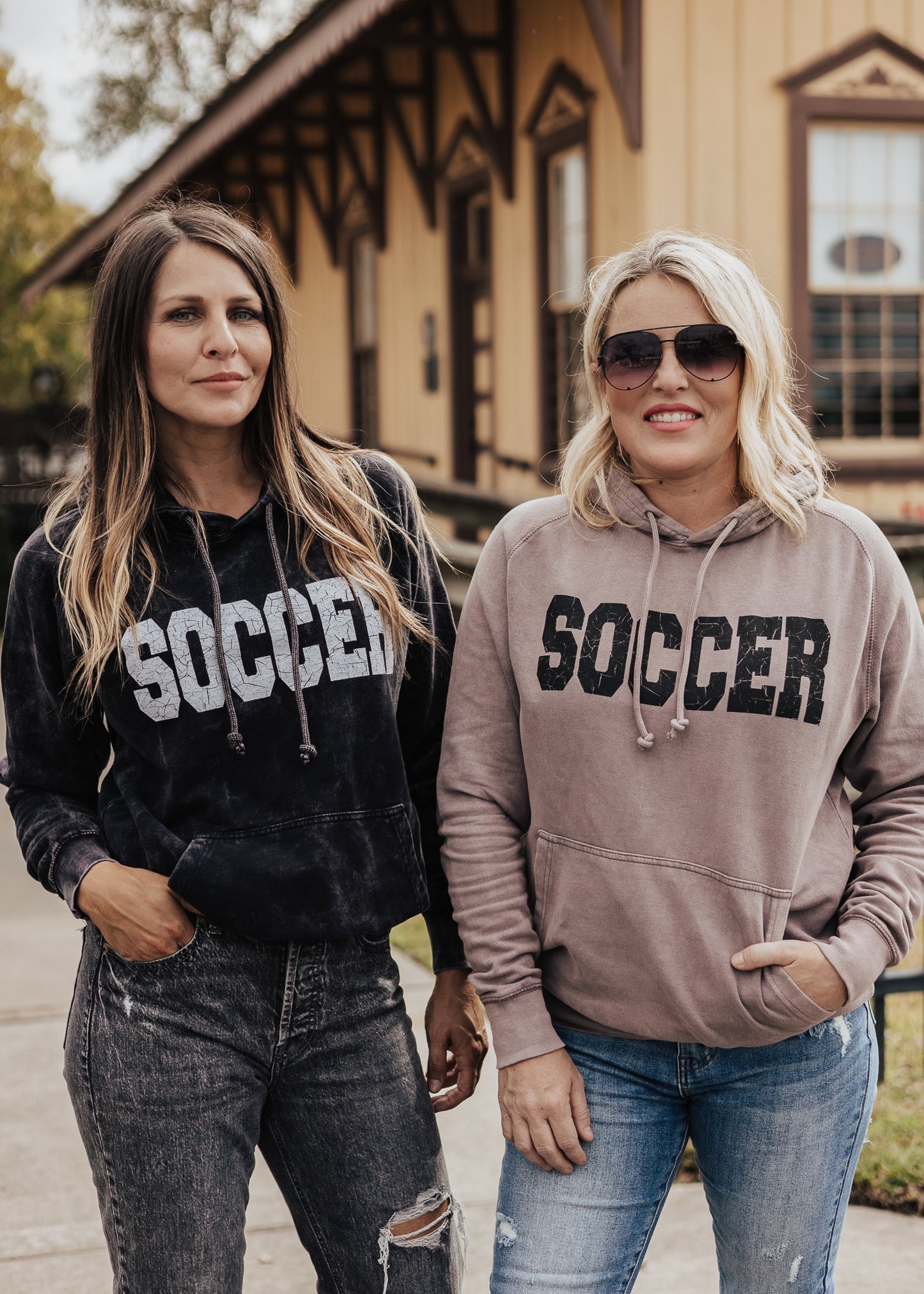 Soccer Vintage Raglan Hoodie *Zinc (Grey/Purple) (S-3X)