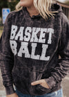 Basketball Vintage Raglan Hoodie *Cloud Black (S-3X)