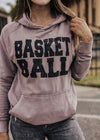 Basketball Vintage Raglan Hoodie *Zinc (Grey/Purple) (S-3X)