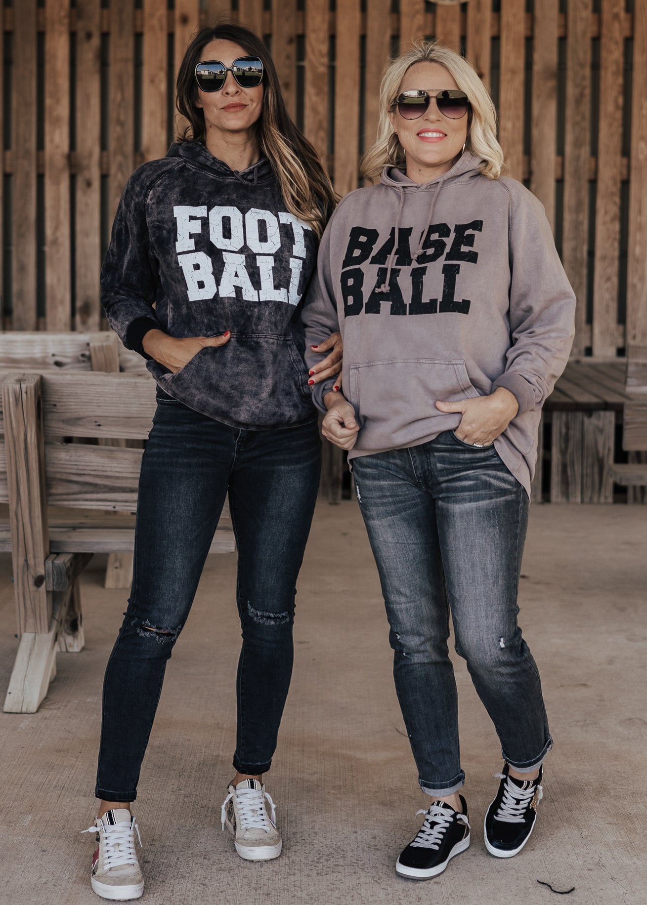 Football Vintage Raglan Hoodie *Cloud Black (S-3X)