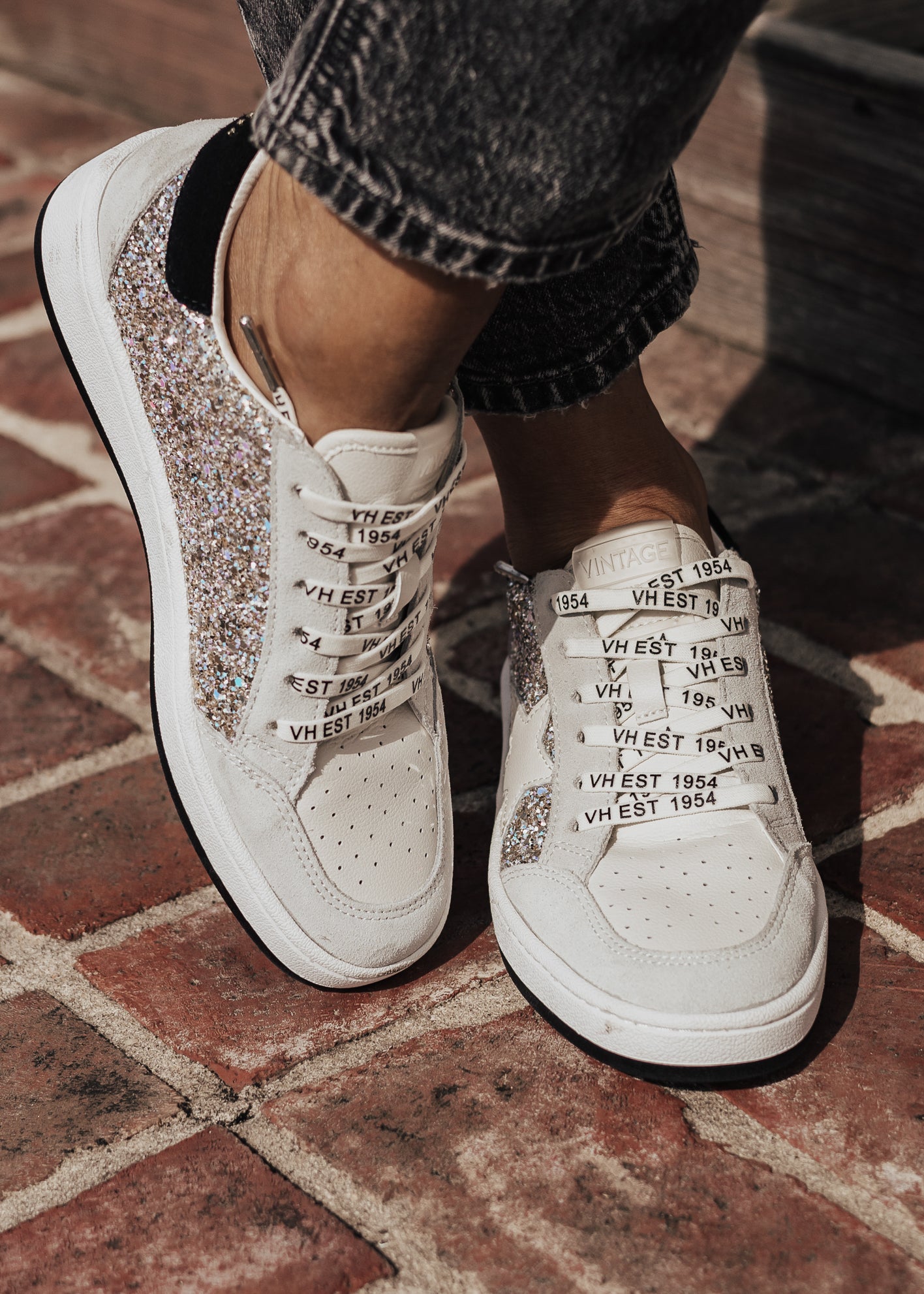 SIZE 5.5: Vintage Havana KRISTEN Shoe (6-11) *GREY/GLITTER MULTI