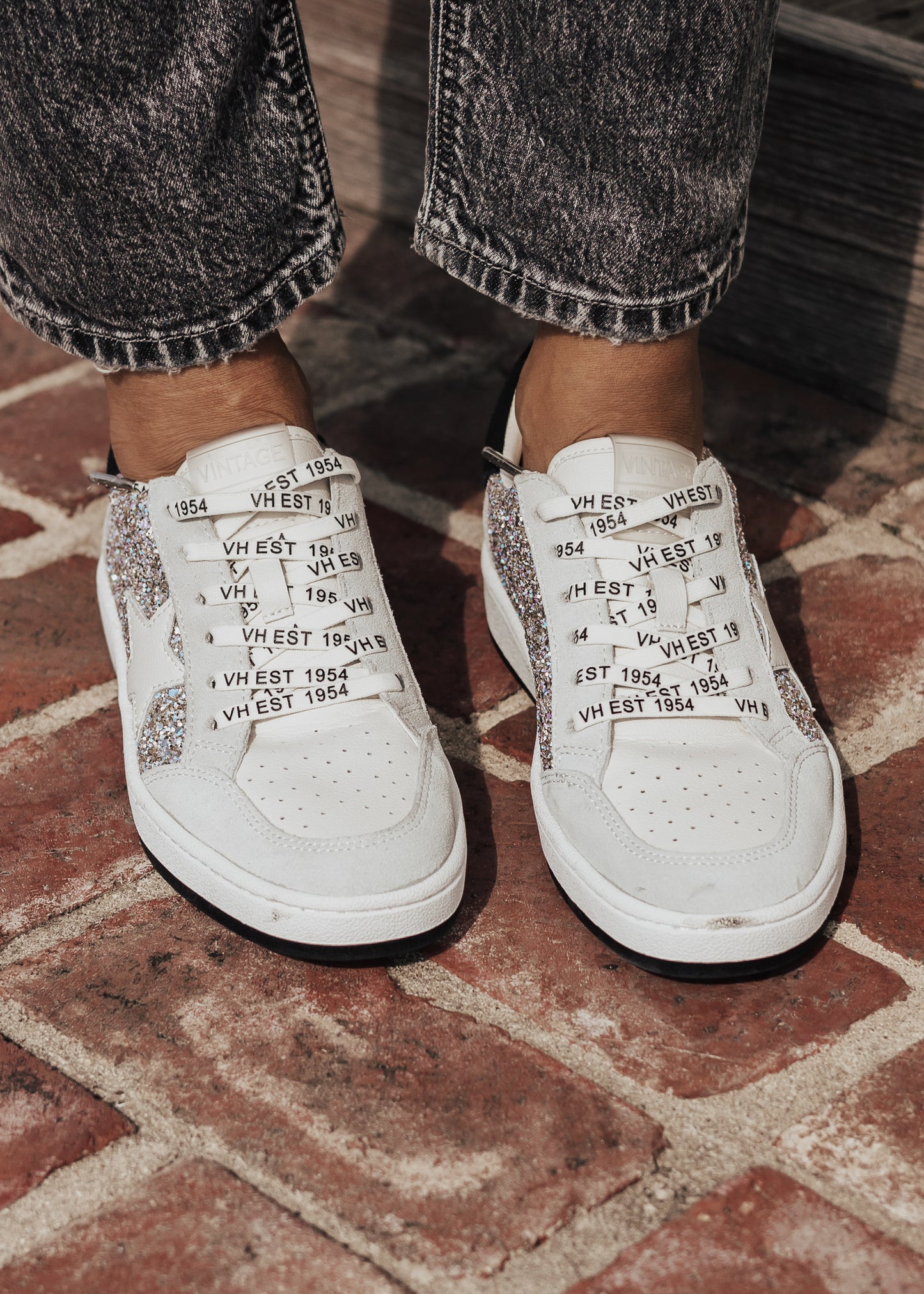 SIZE 5.5: Vintage Havana KRISTEN Shoe (6-11) *GREY/GLITTER MULTI