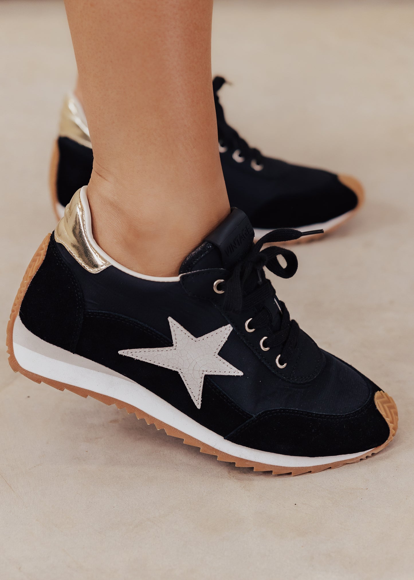 SIZE 6: Vintage Havana Shooter Shoe (6-11) *BLACK/GOLD