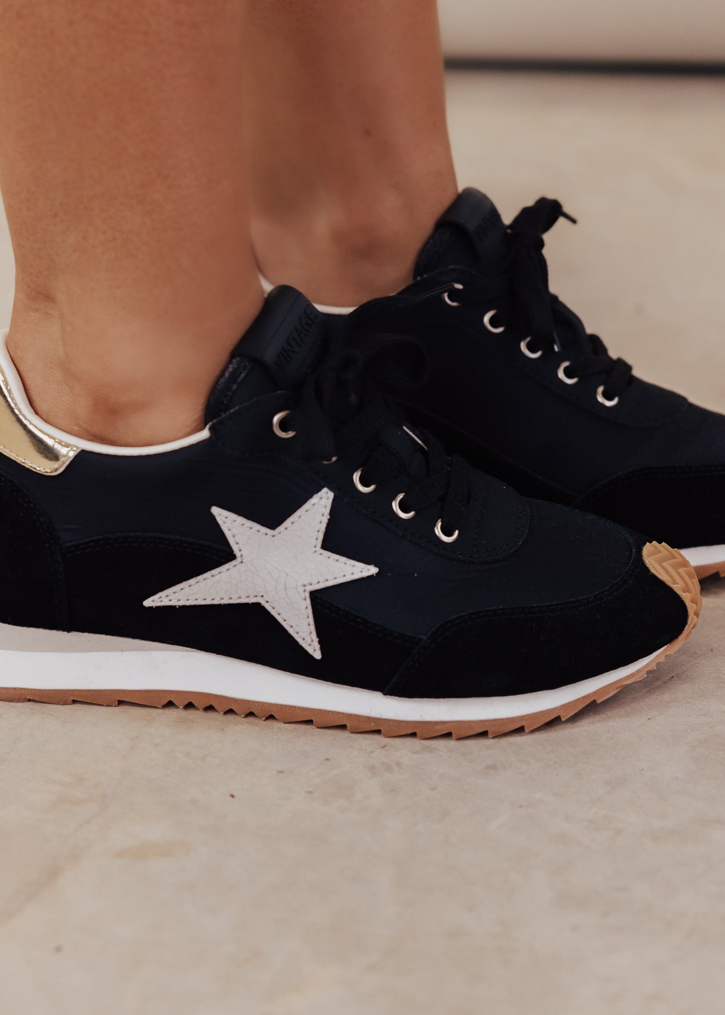 SIZE 6: Vintage Havana Shooter Shoe (6-11) *BLACK/GOLD