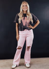 Risen Pink Distressed Jeans (0-15 & 1X-3X)