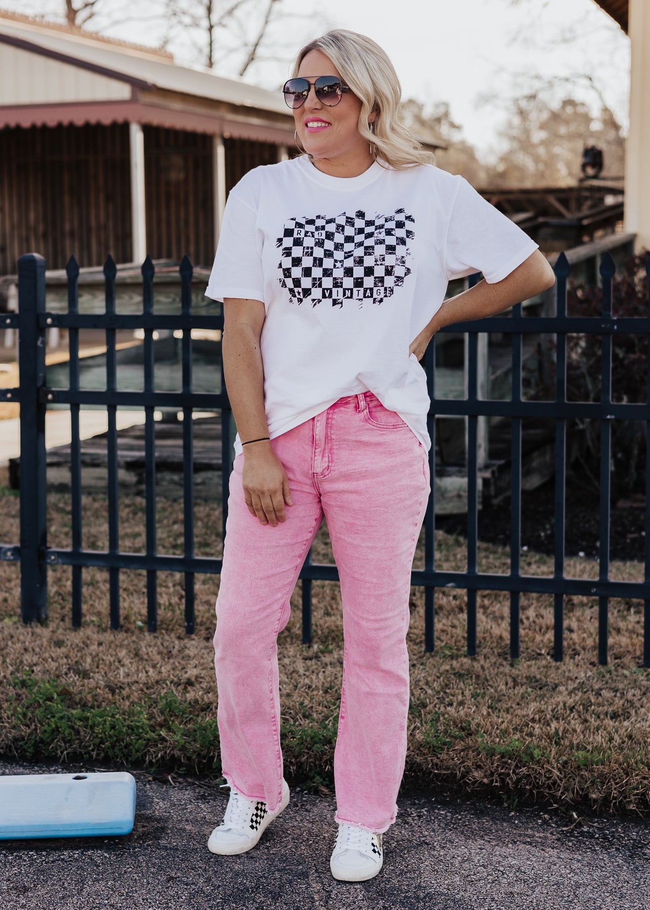 Acid Wash Pink Pants