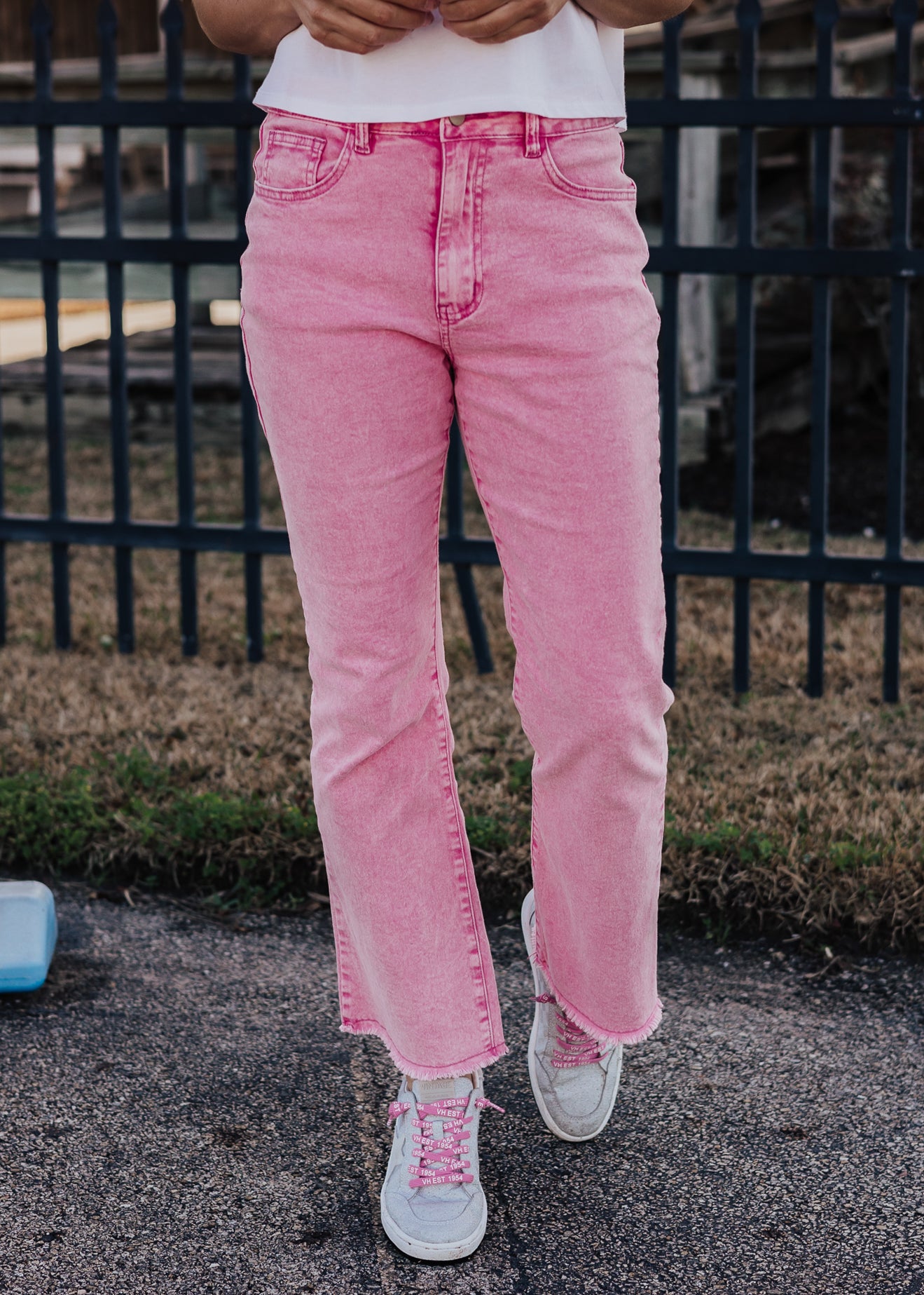 Acid Wash Pink Pants