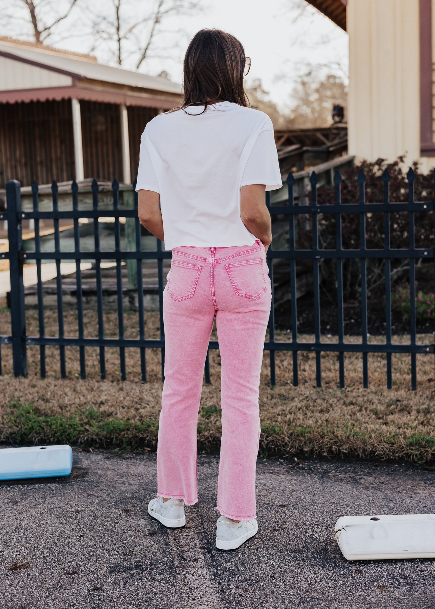 Acid Wash Pink Pants