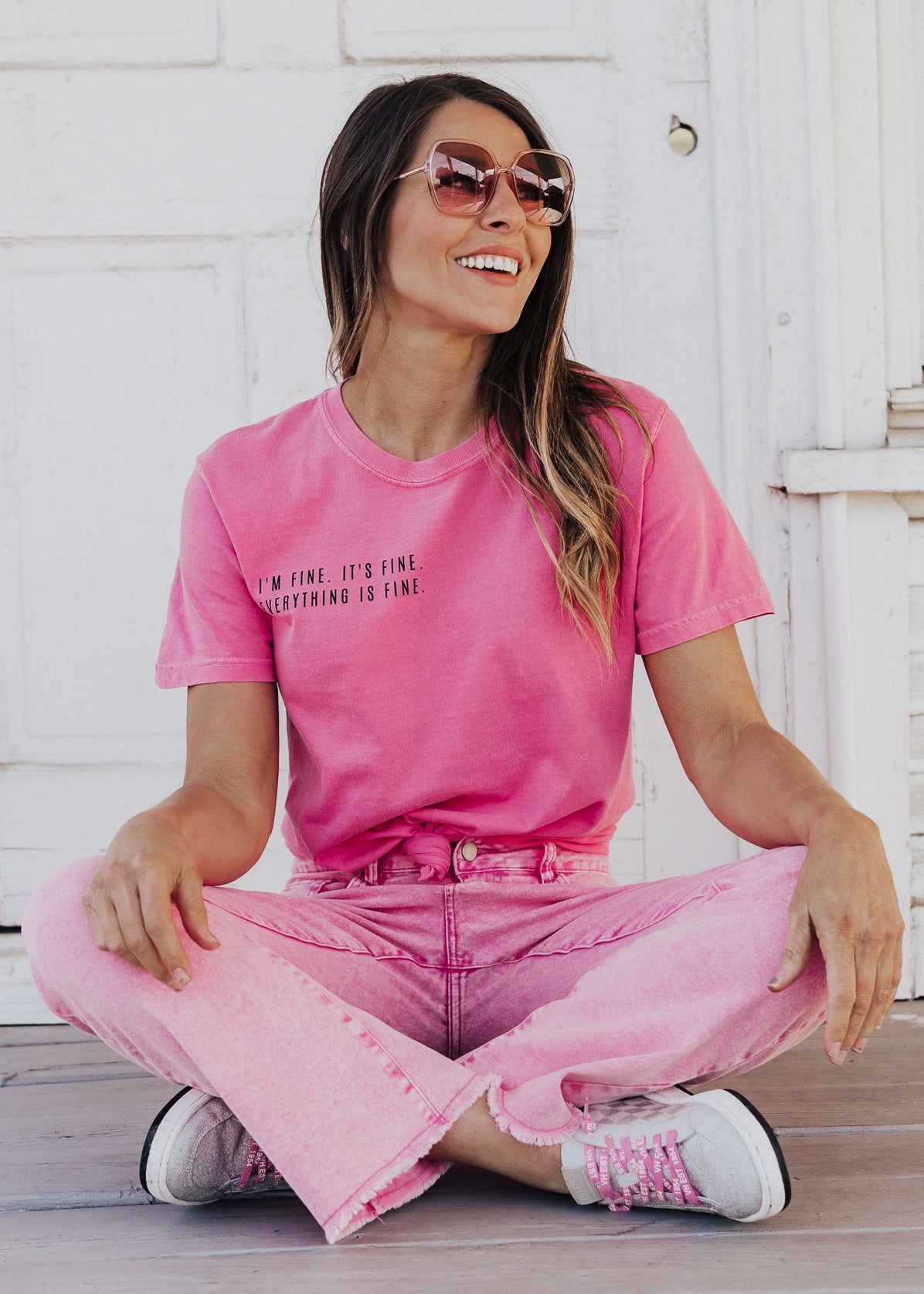 Acid Wash Pink Pants