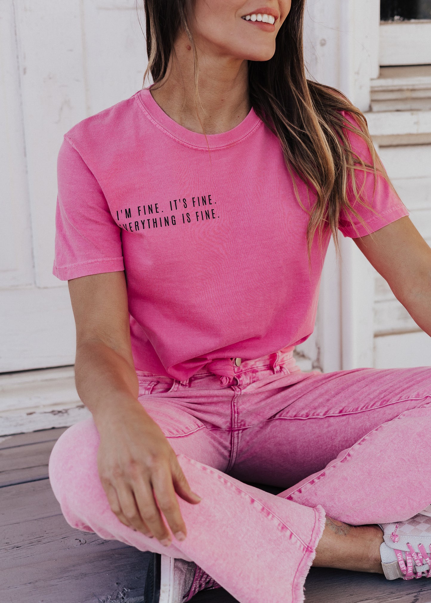 Acid Wash Pink Pants